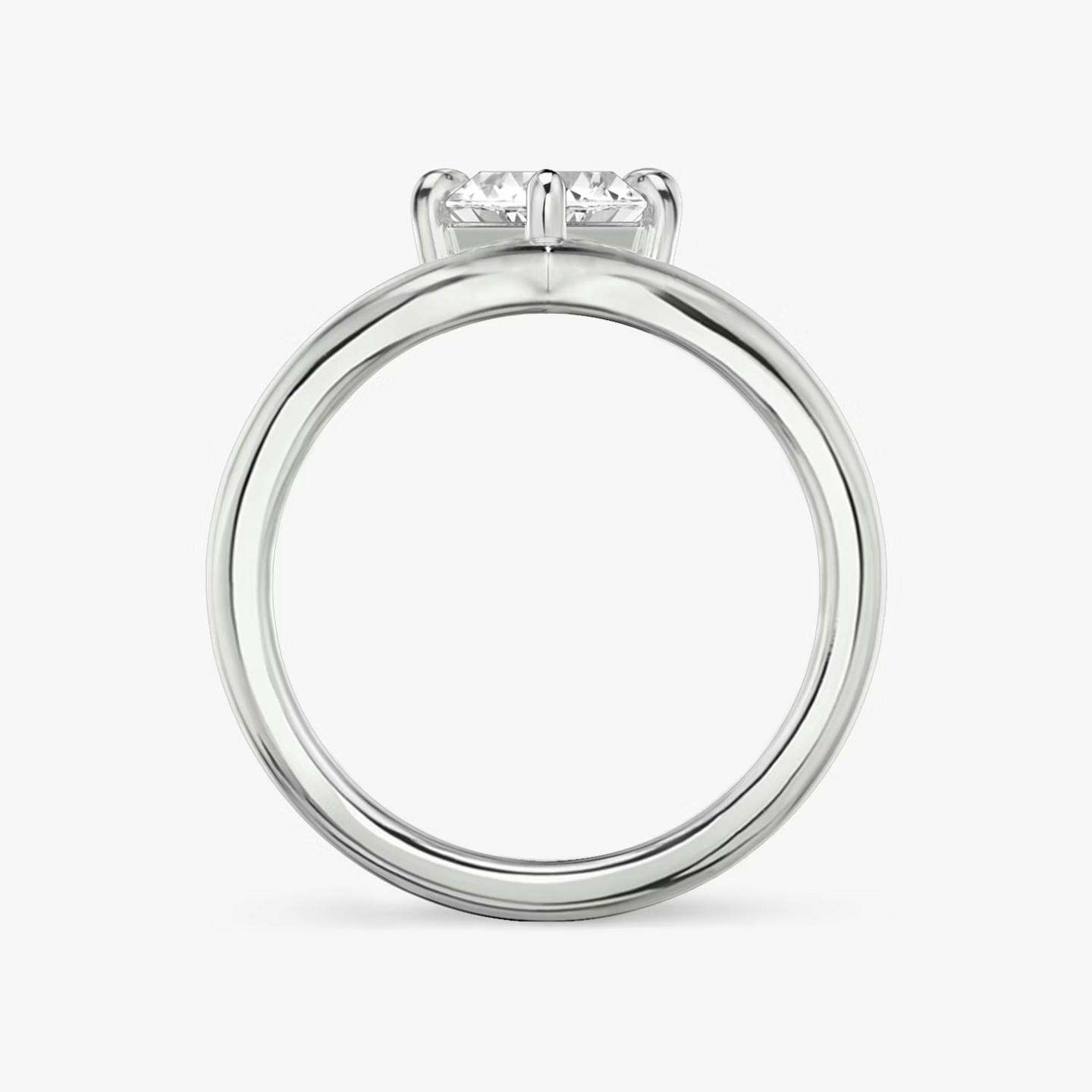 The Signature V | Pavé Marquise | 18k | 18k White Gold | Band: Plain | Diamond orientation: vertical | Carat weight: See full inventory