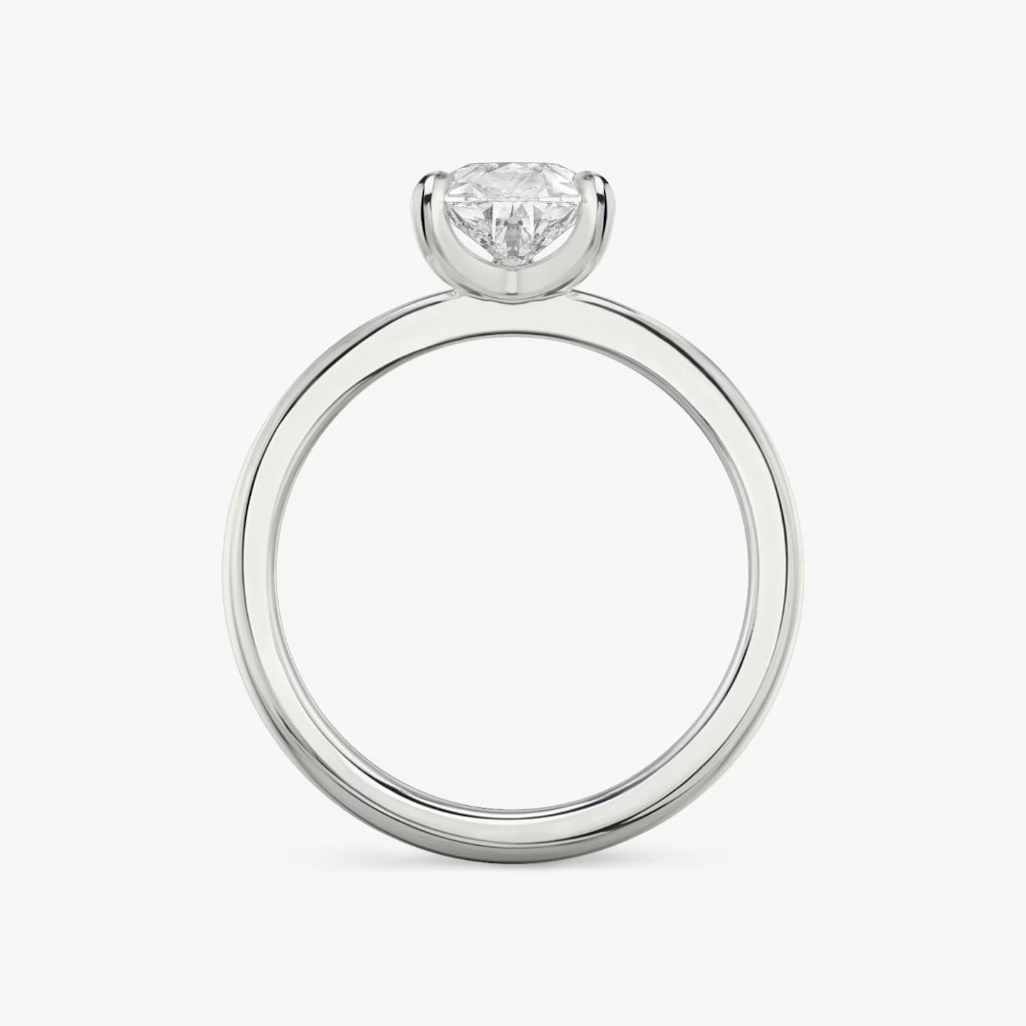 The Tapered Classic | Pear | 18k | 18k White Gold | Band: Plain | Diamond orientation: vertical | Carat weight: See full inventory