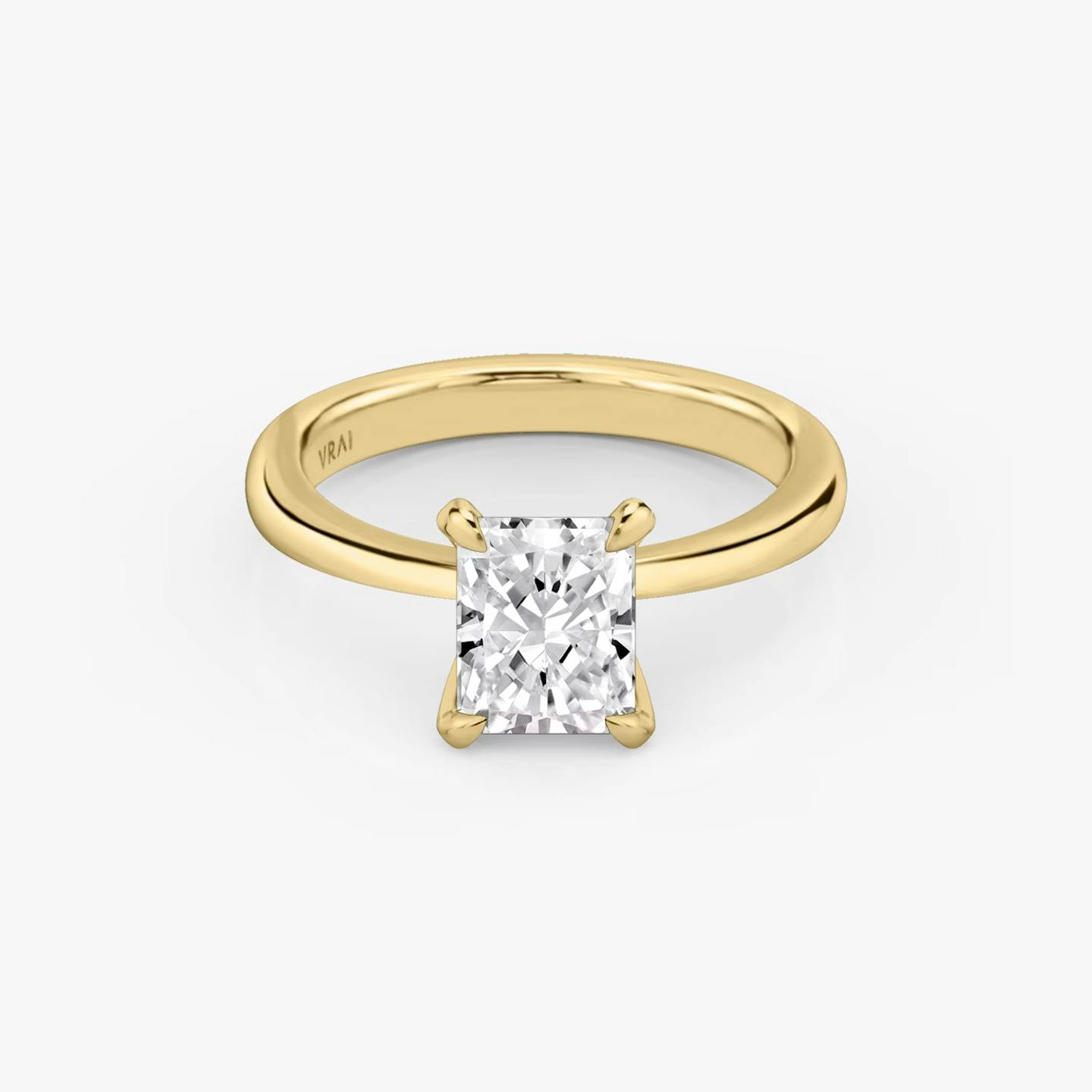 The Tapered Classic | Radiant | 18k | 18k Yellow Gold | Band: Plain | Diamond orientation: vertical | Carat weight: See full inventory