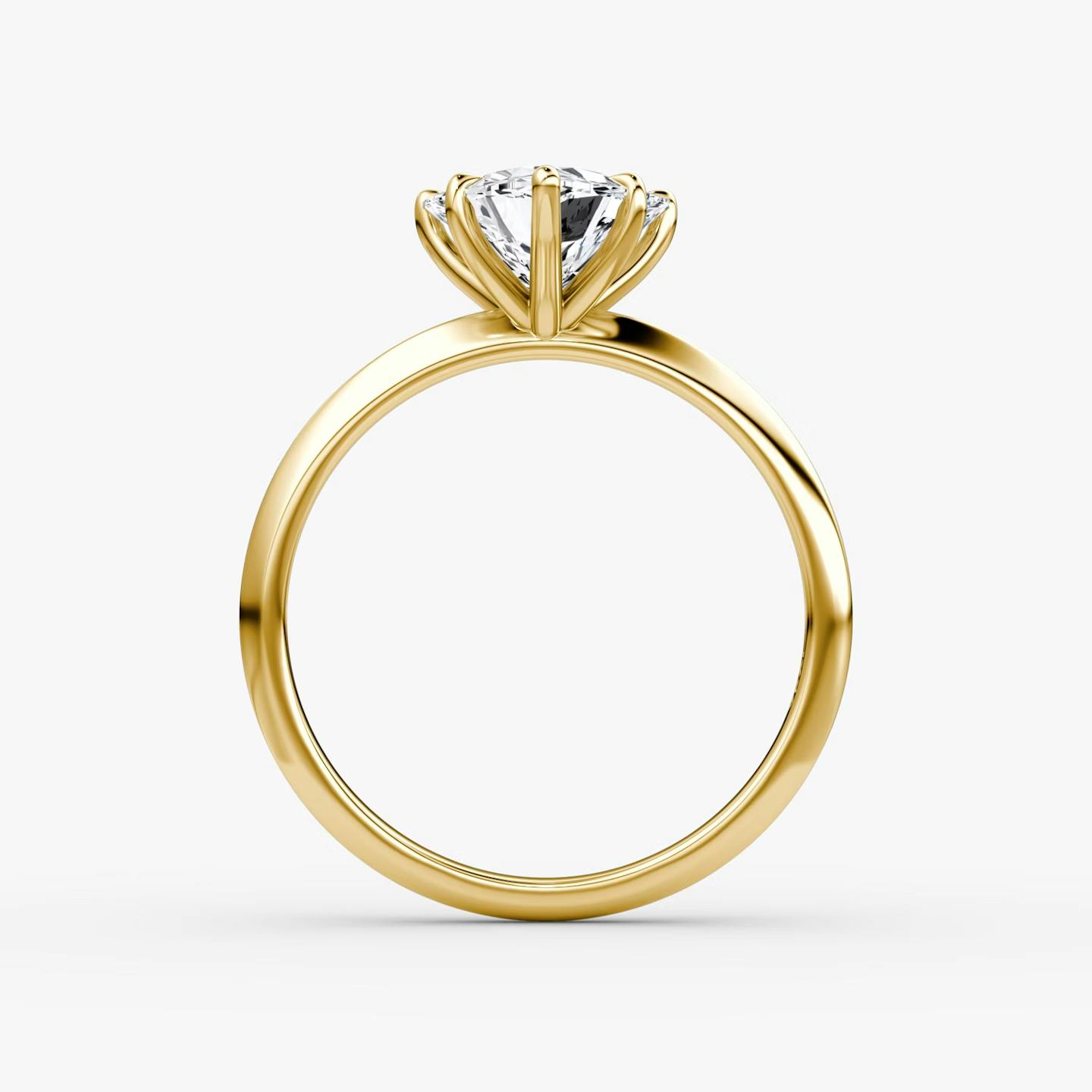 The Knife-Edge | Trillion | 18k | 18k Yellow Gold | Band: Plain | Setting style: Plain | Diamond orientation: vertical | Carat weight: See full inventory
